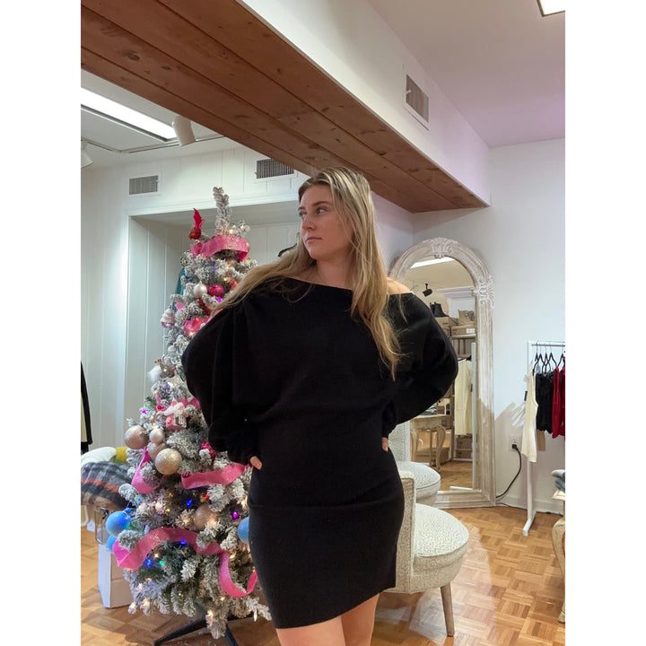 Off Shoulder Black Dress