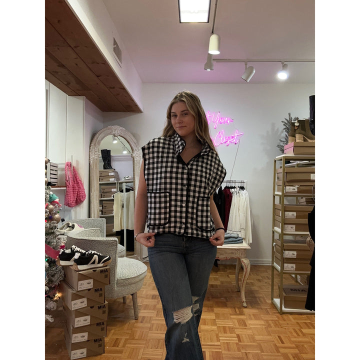 Checkered Quilt Vest