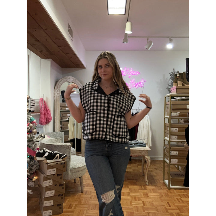Checkered Quilt Vest