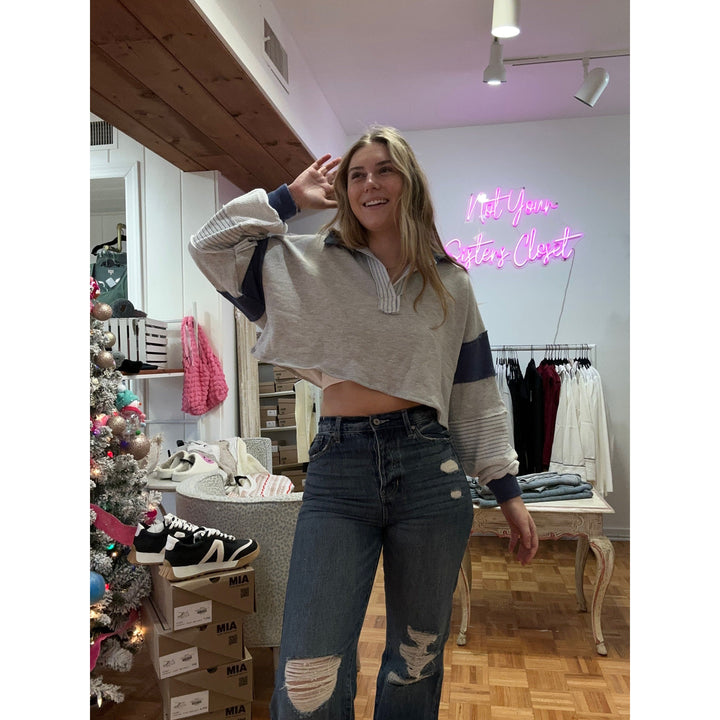 French Terry Knit Crop