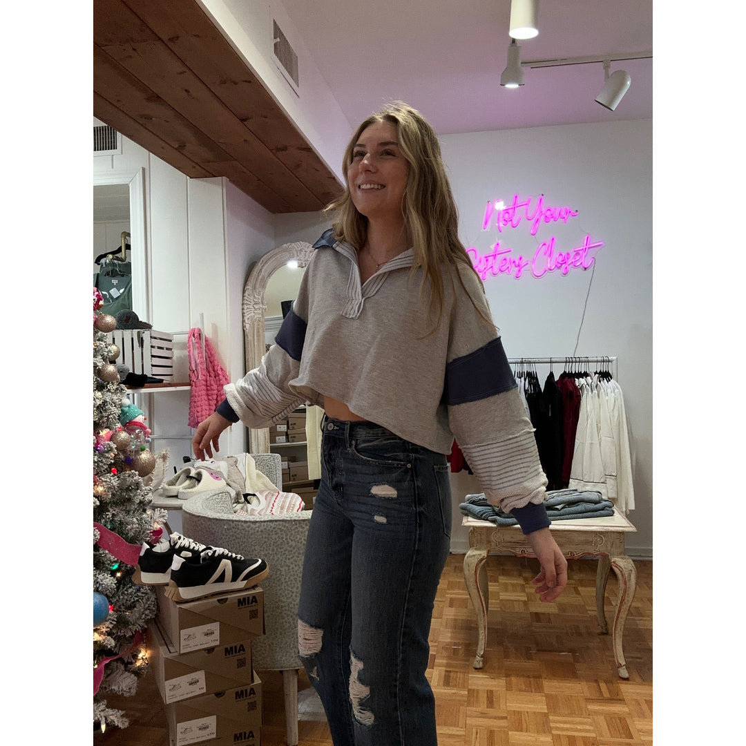 French Terry Knit Crop