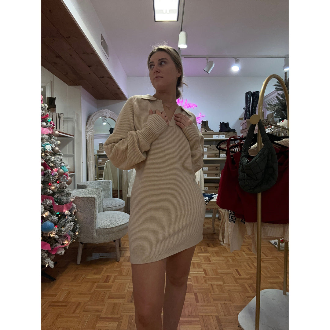 Collared Sweater Dress