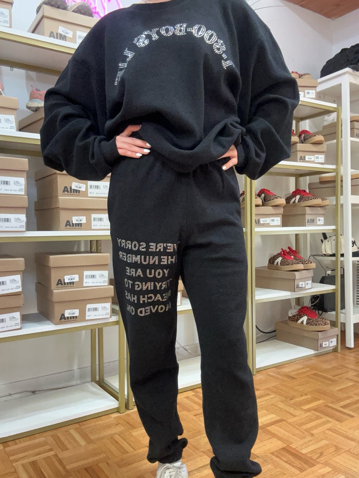 Black 1-800 Sweatpants Boys Lie