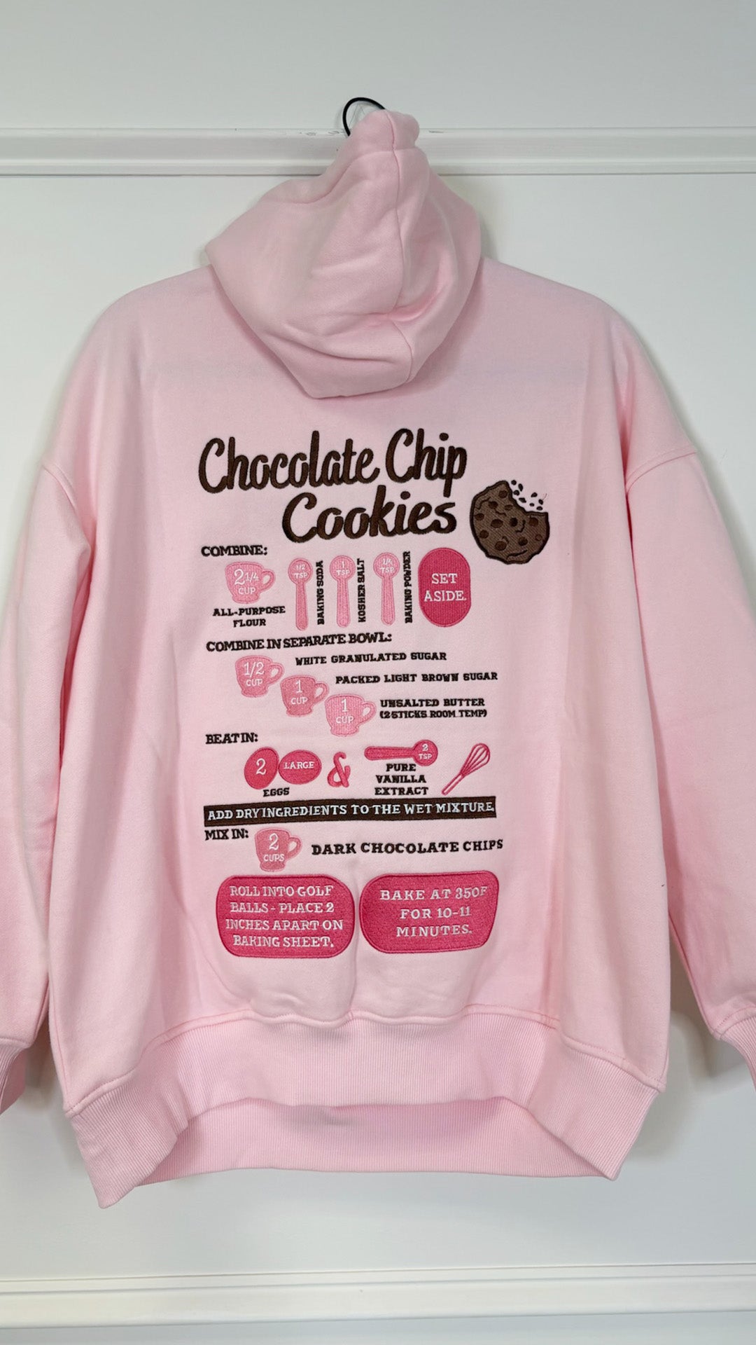 Light Pink Chocolate Chip Cookie Recipe Hoodie