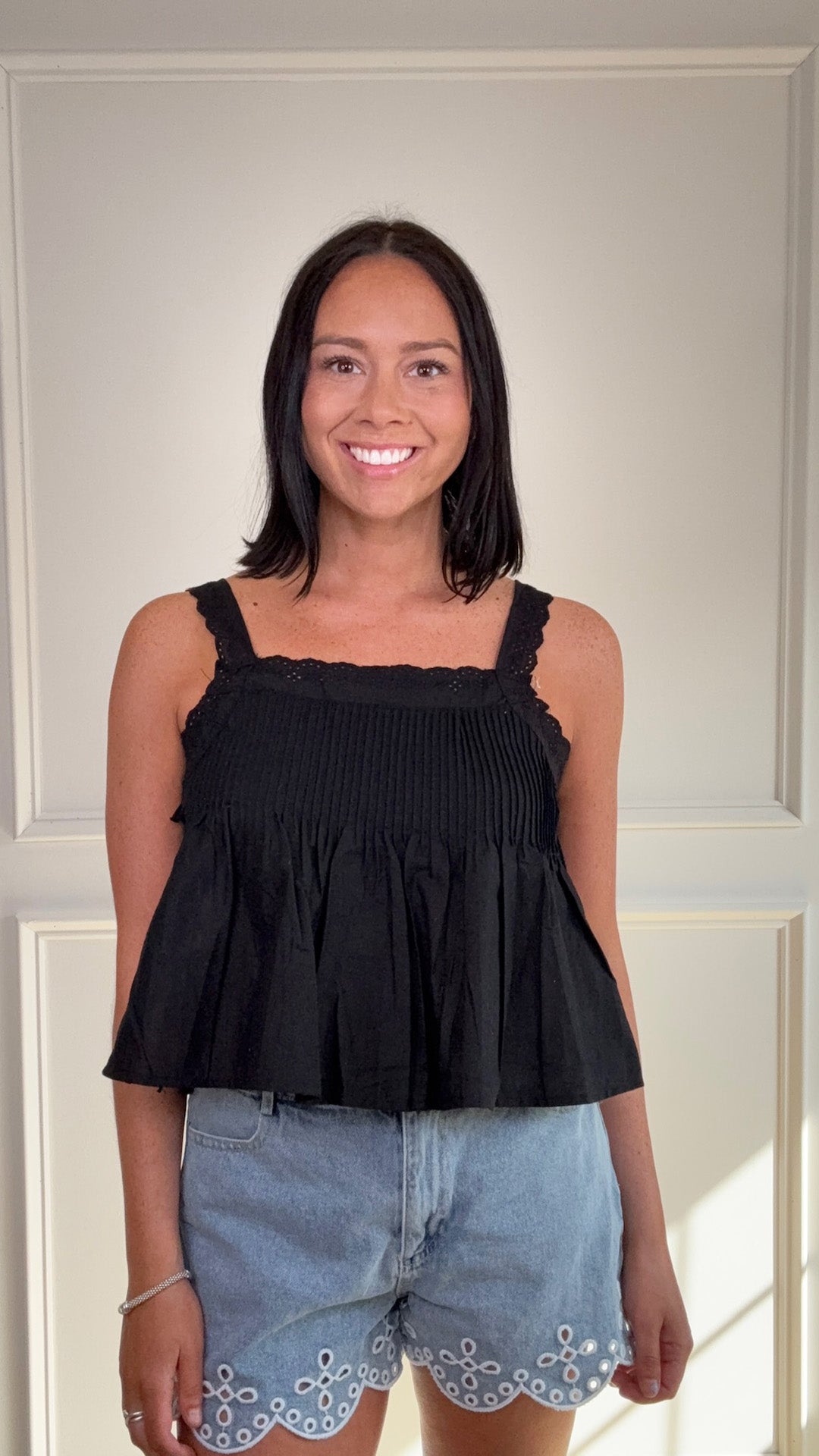 Luxe Noir Detail Top