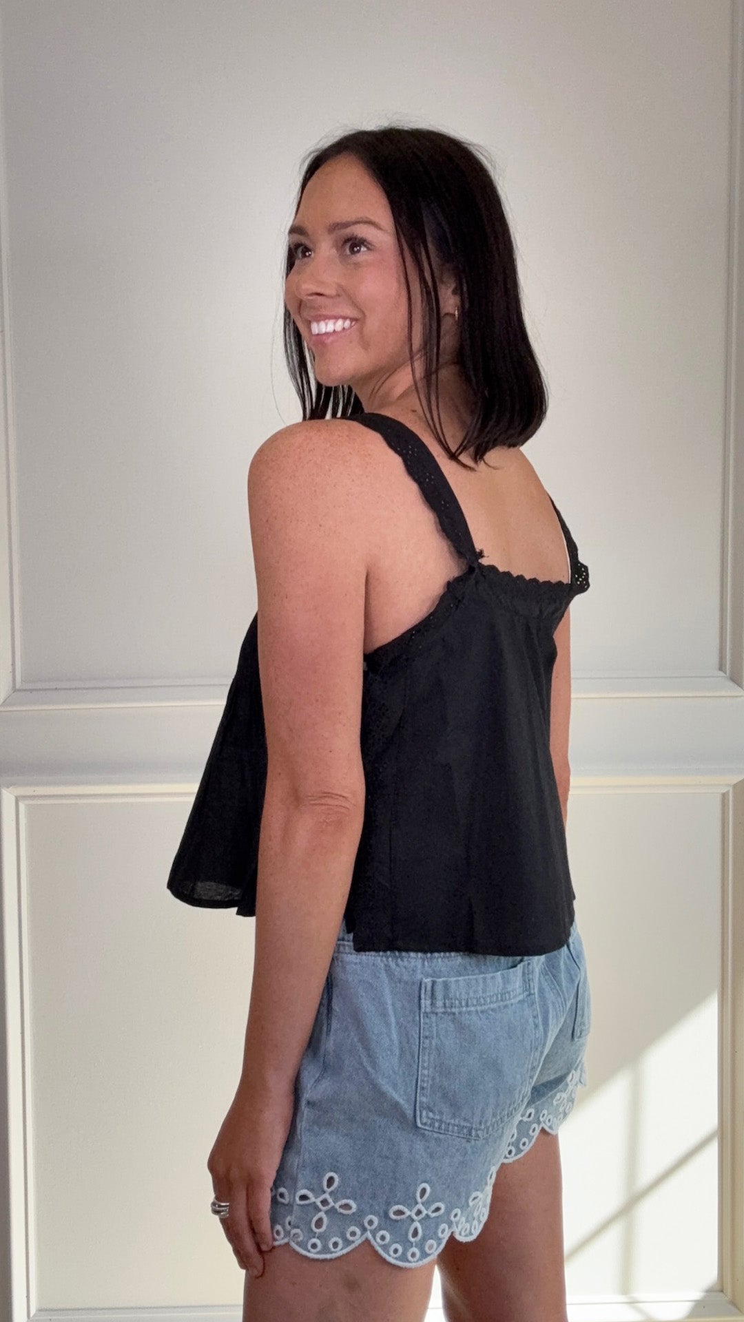 Luxe Noir Detail Top