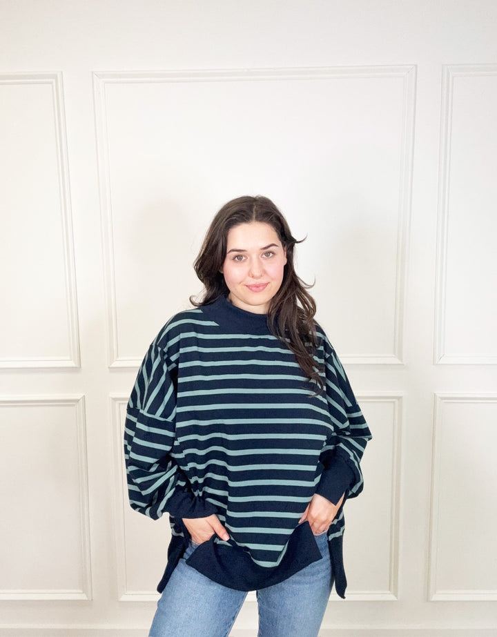 One More Thing Top Navy/Sage