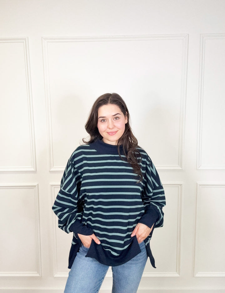 One More Thing Top Navy/Sage