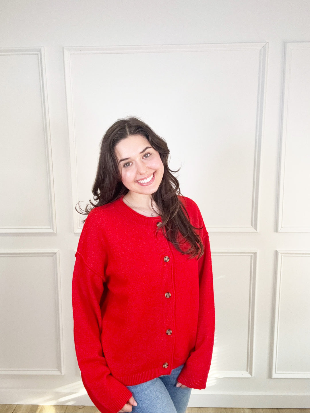 On The Avenue Sweater - Red