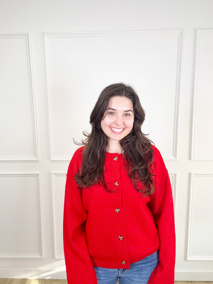 On The Avenue Sweater - Red