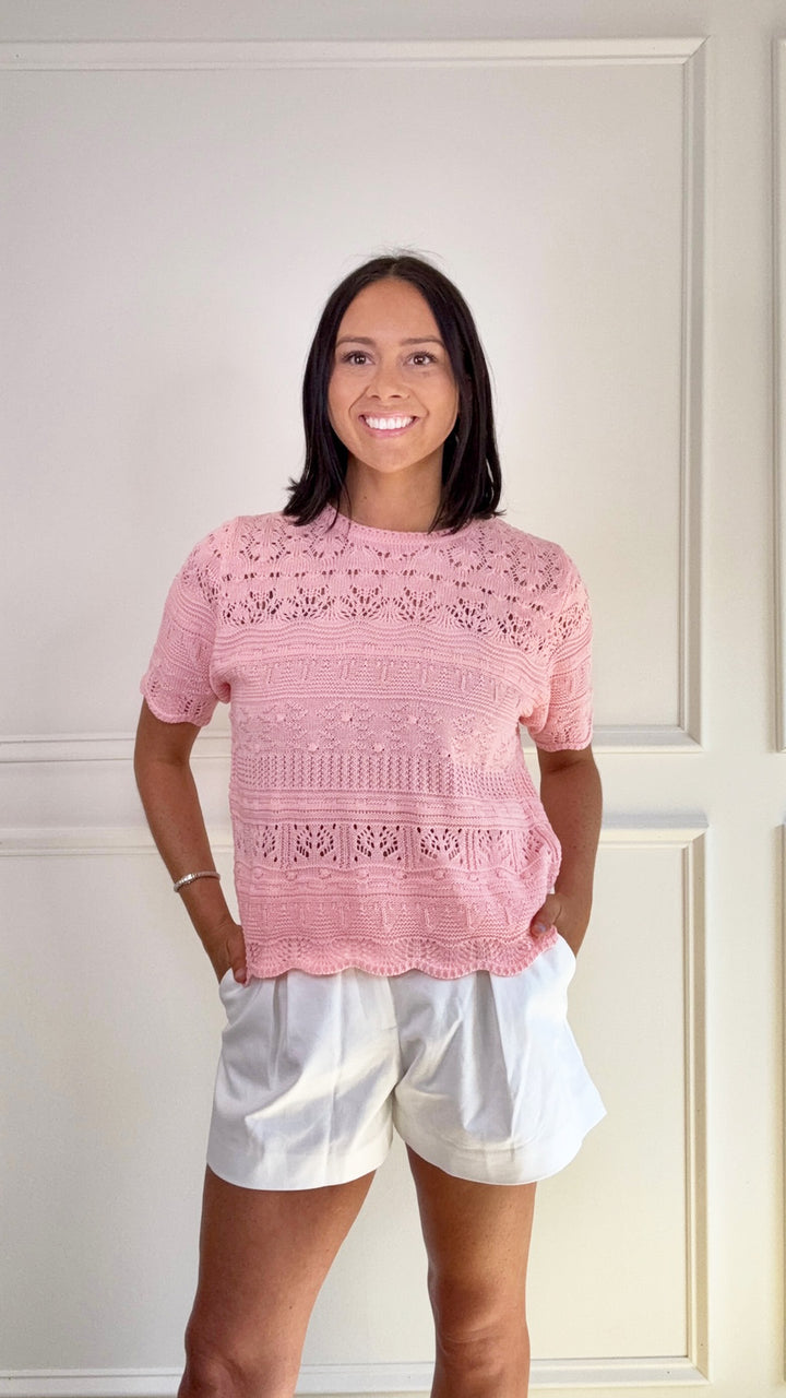 Rose and Glow Knit Top