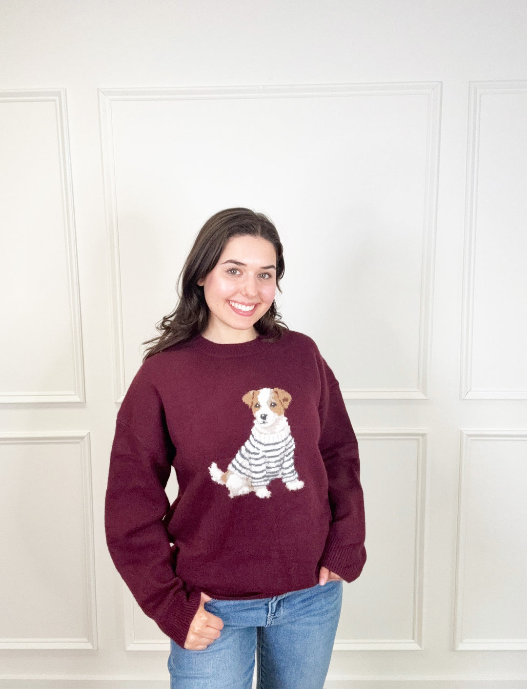 Terrier Graphic Sweater