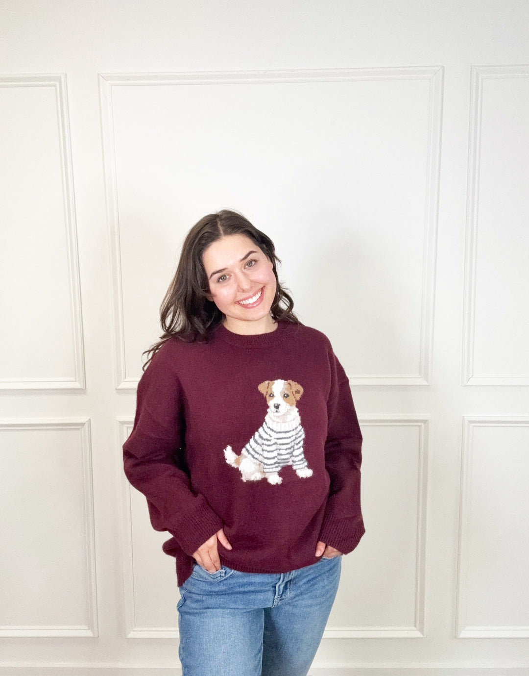 Terrier Graphic Sweater