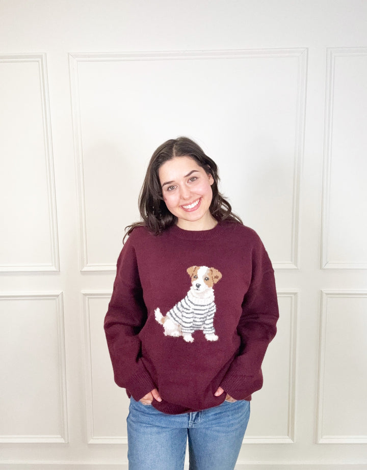Terrier Graphic Sweater