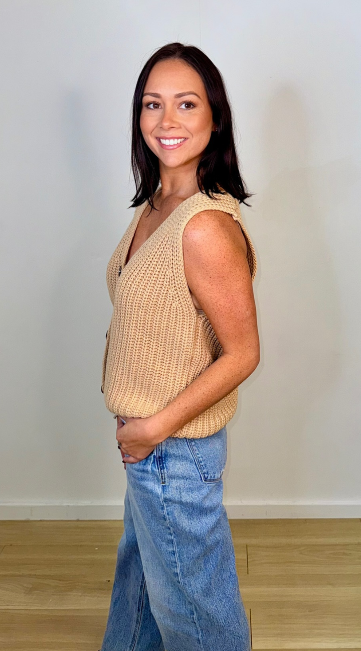 Coffee Sweater Vest