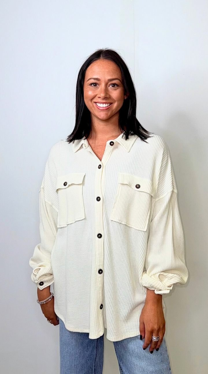 Everyday Waffle Button Up