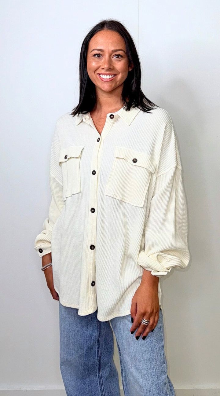 Everyday Waffle Button Up