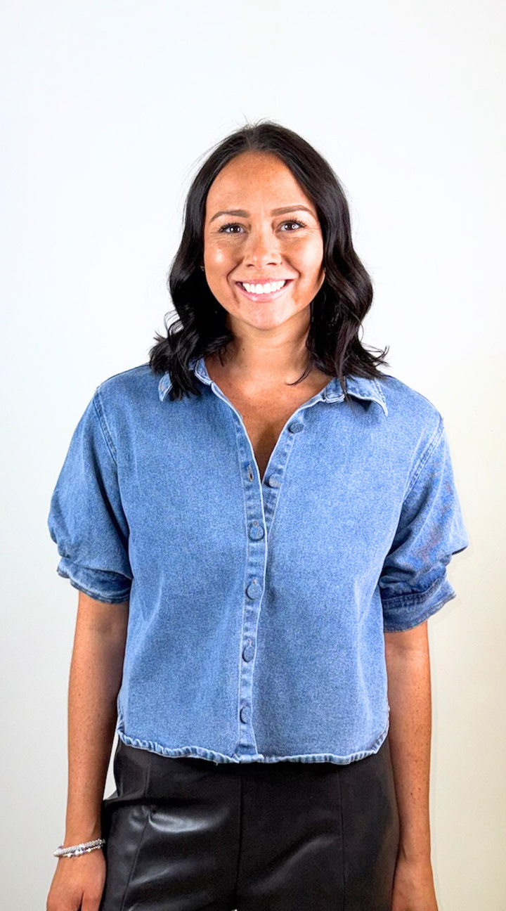 Denim Puff Shirt