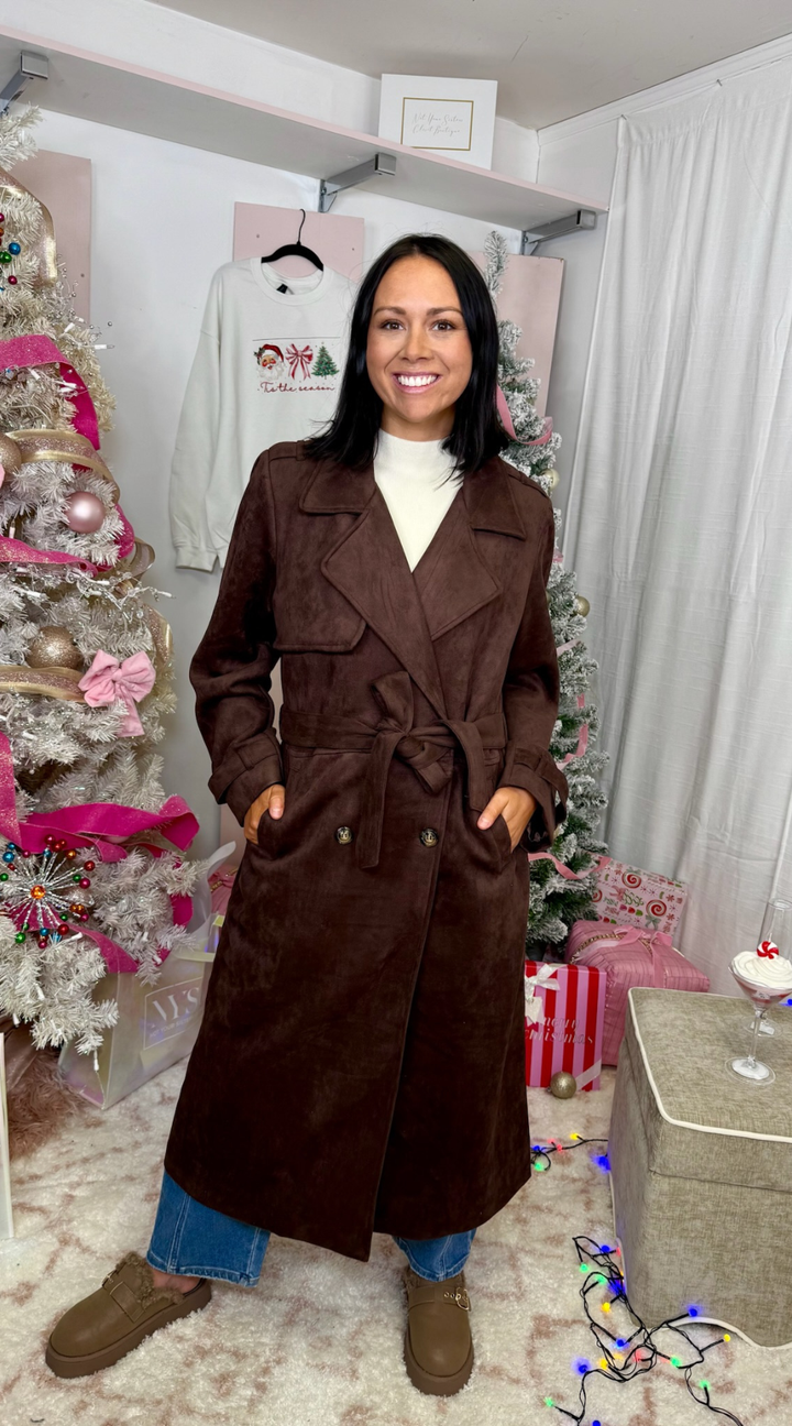 Suede Trench