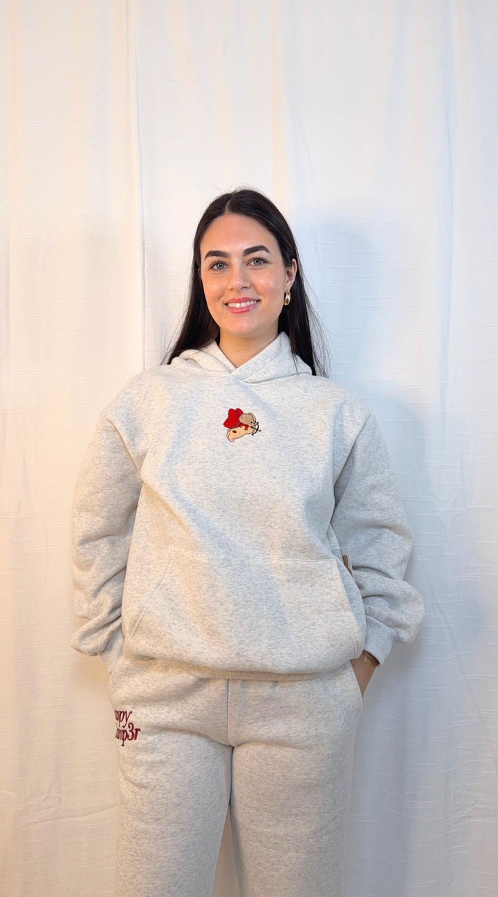 Happy Camp3r Sweet Like Cherry hoodie with kiss mark detail on hood