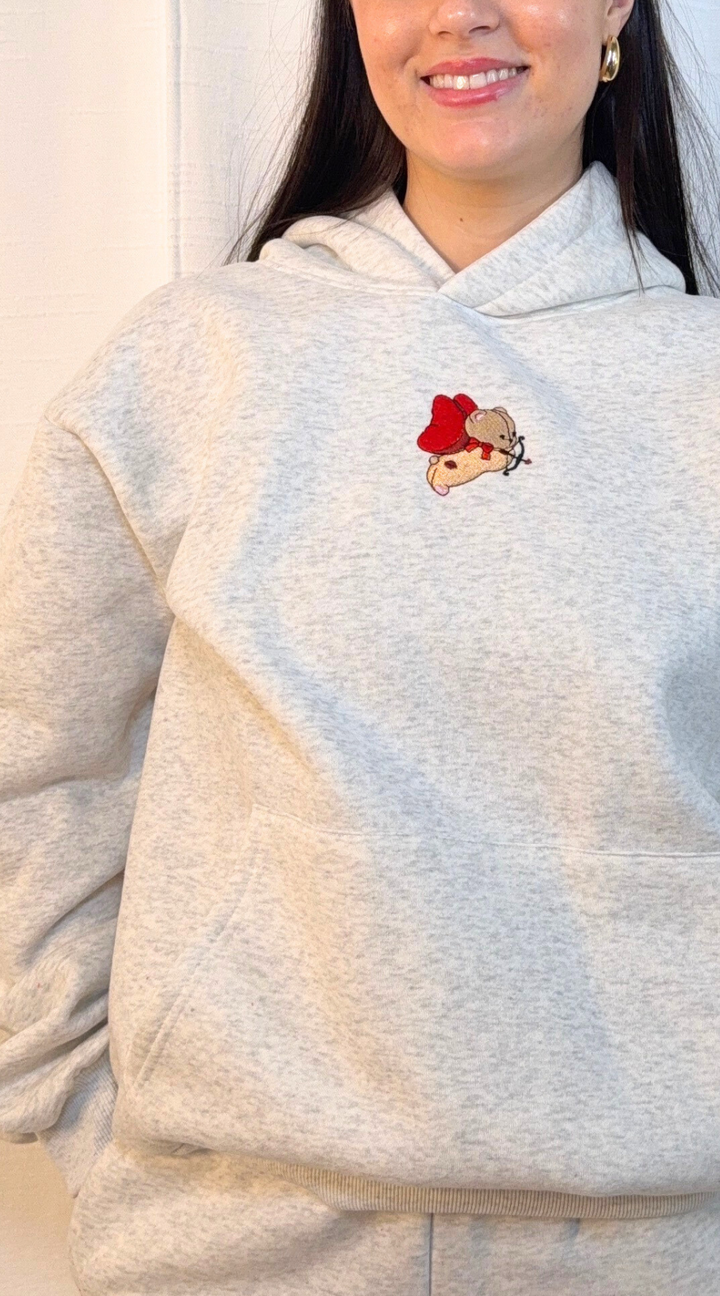 Happy Camp3r Sweet Like Cherry hoodie with kiss mark detail on hood