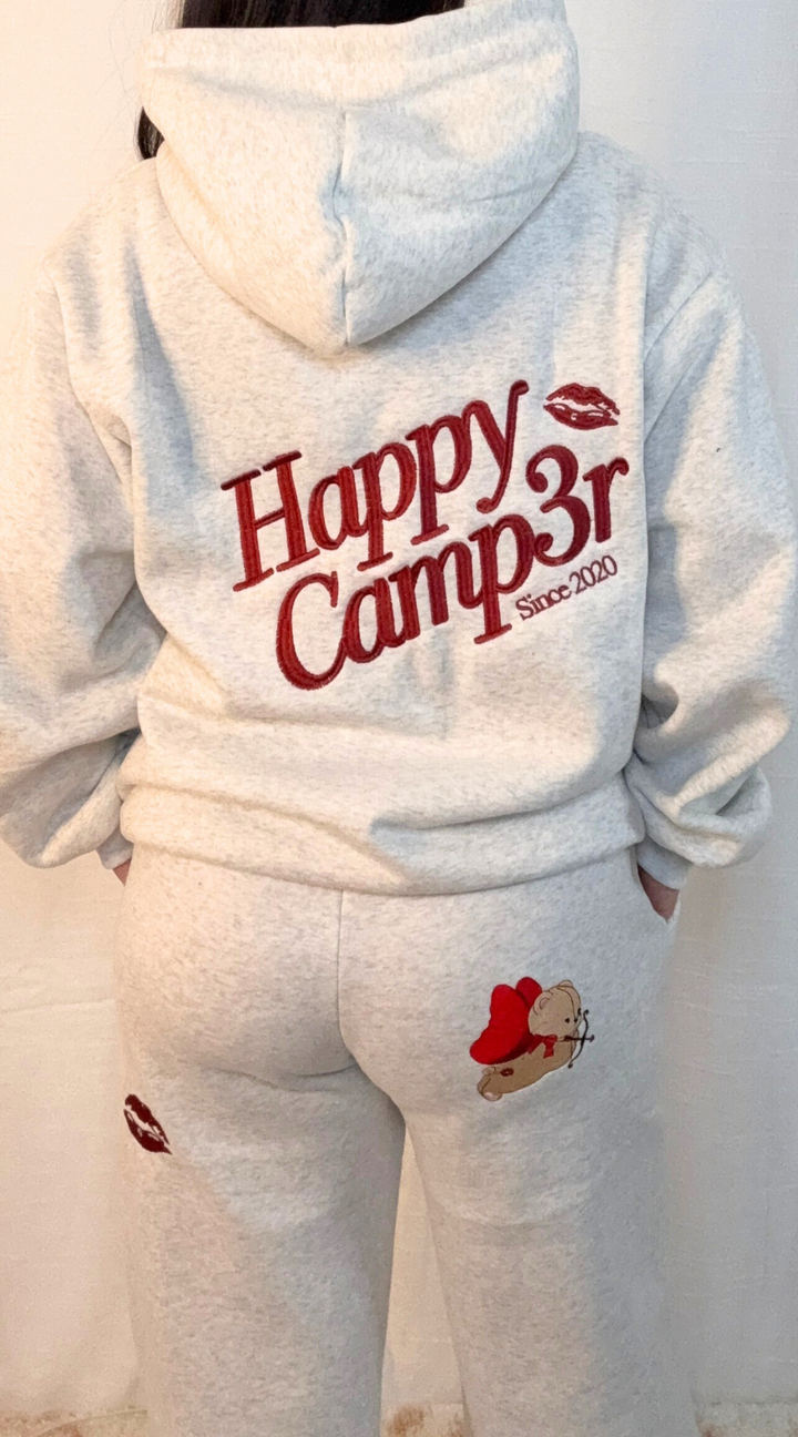 Happy Camp3r Sweet Like Cherry hoodie with kiss mark detail on hood