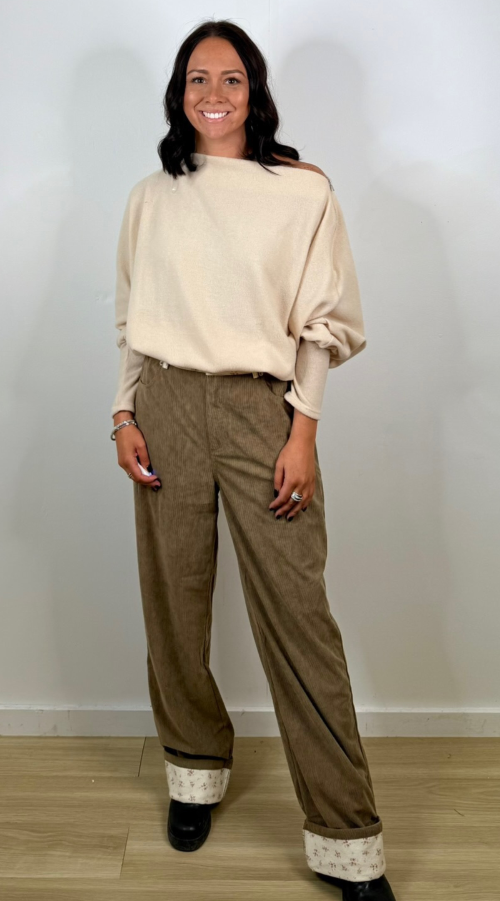 Floral Corduroy Pants