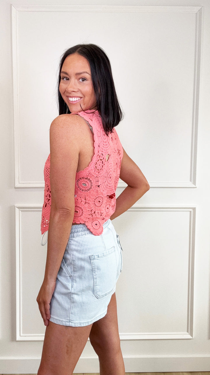 Coral Reef Crochet Tank