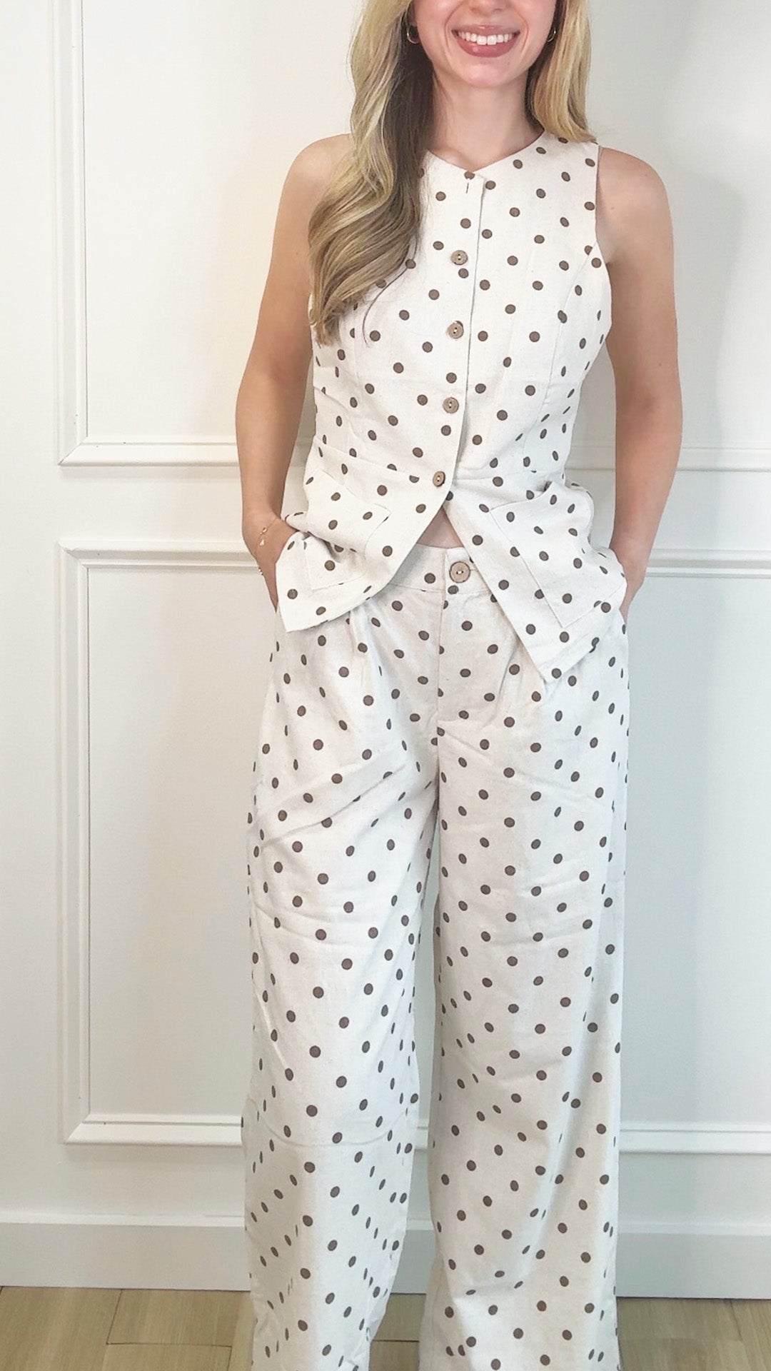 Espresso Dot Tailored Pants