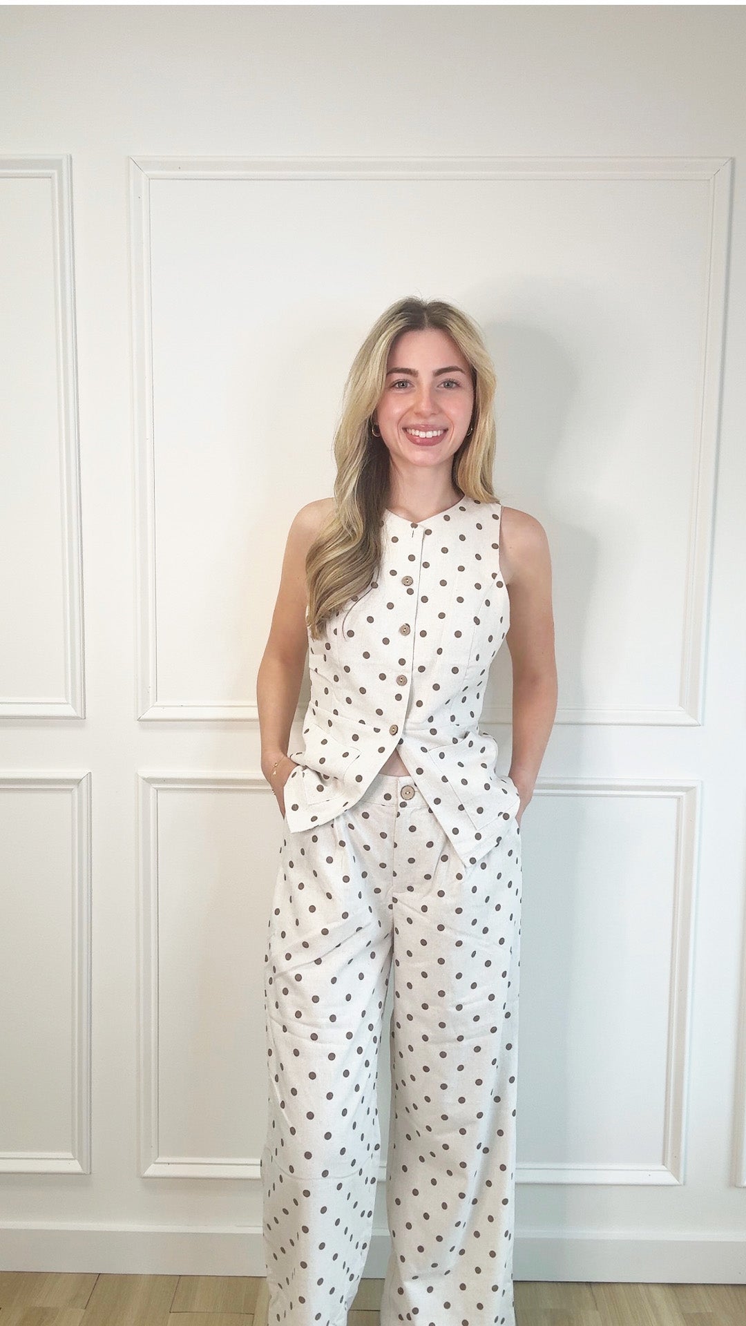 Espresso Dot Tailored Pants