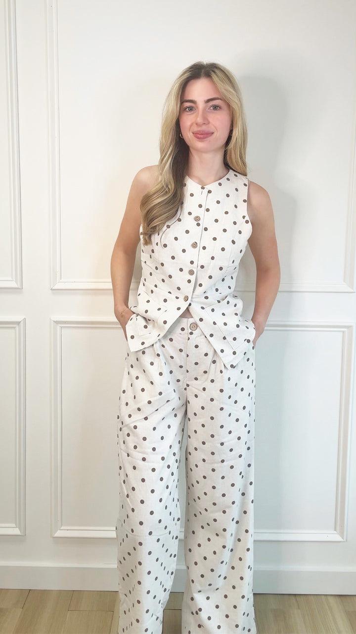 Espresso Dot Tailored Pants