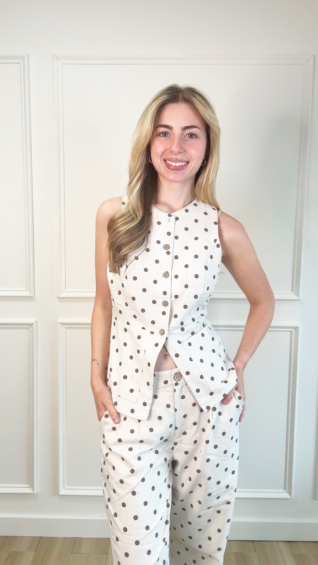 Espresso Dot Tailored Pants