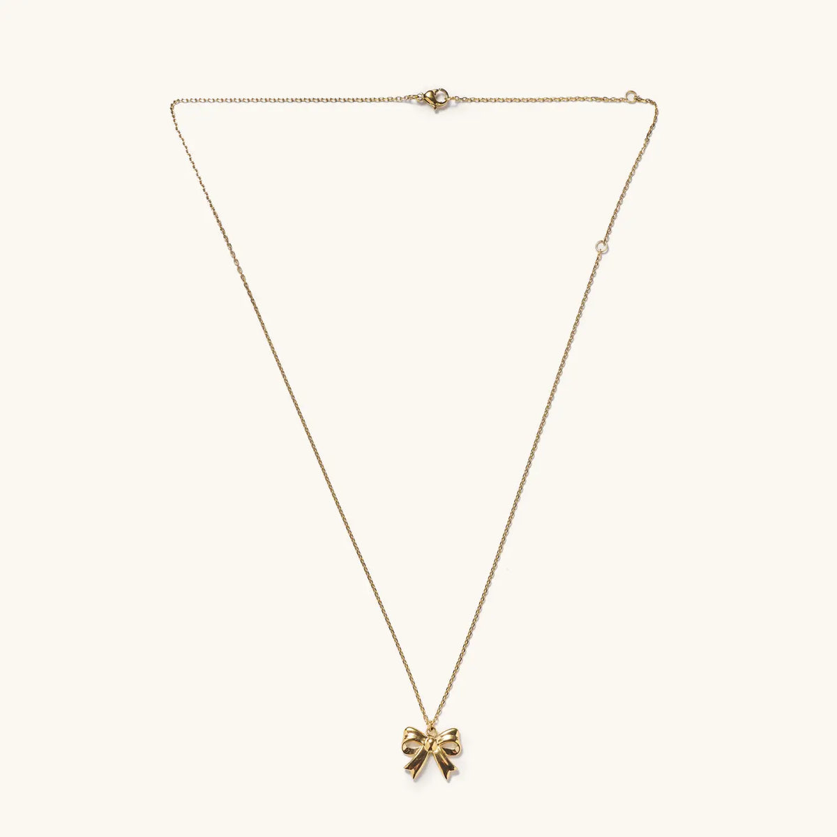 Bow Necklace - Gold